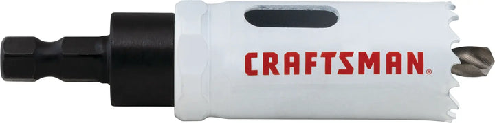 Photo of Craftsman hole saw with carbide teeth, CMAH11A, tool accessory, side angle on white background.