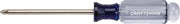 Craftsman CMHT65004 Phillips screwdriver with clear and blue handle, side view on white background.