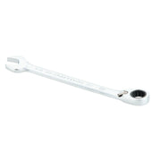 A silver Craftsman combination ratcheting wrench, showing an open end on one side and a ratcheting box end on the other, displayed against a white background.
