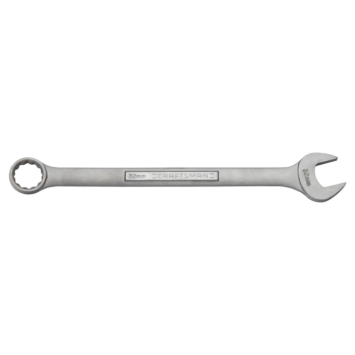 Craftsman 32mm combination wrench CMMT42936, silver finish, front view on white background