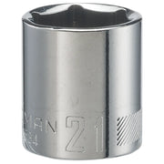 Craftsman chrome socket, SKU CMMT43584, 21mm, product photo on white background