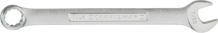 Photo of Craftsman 7/16-inch combination wrench CMMT44694, silver finish, front angle on white background.