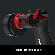 Photo of Craftsman thumb control lever in black and red, product SKU CMXMWBB16635, close-up angle.